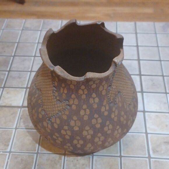 Don McWhorter Stoneware  Brown All Diffrent Each Piece Unique   9Tx5 At‎ Opening - Picture 2 of 11